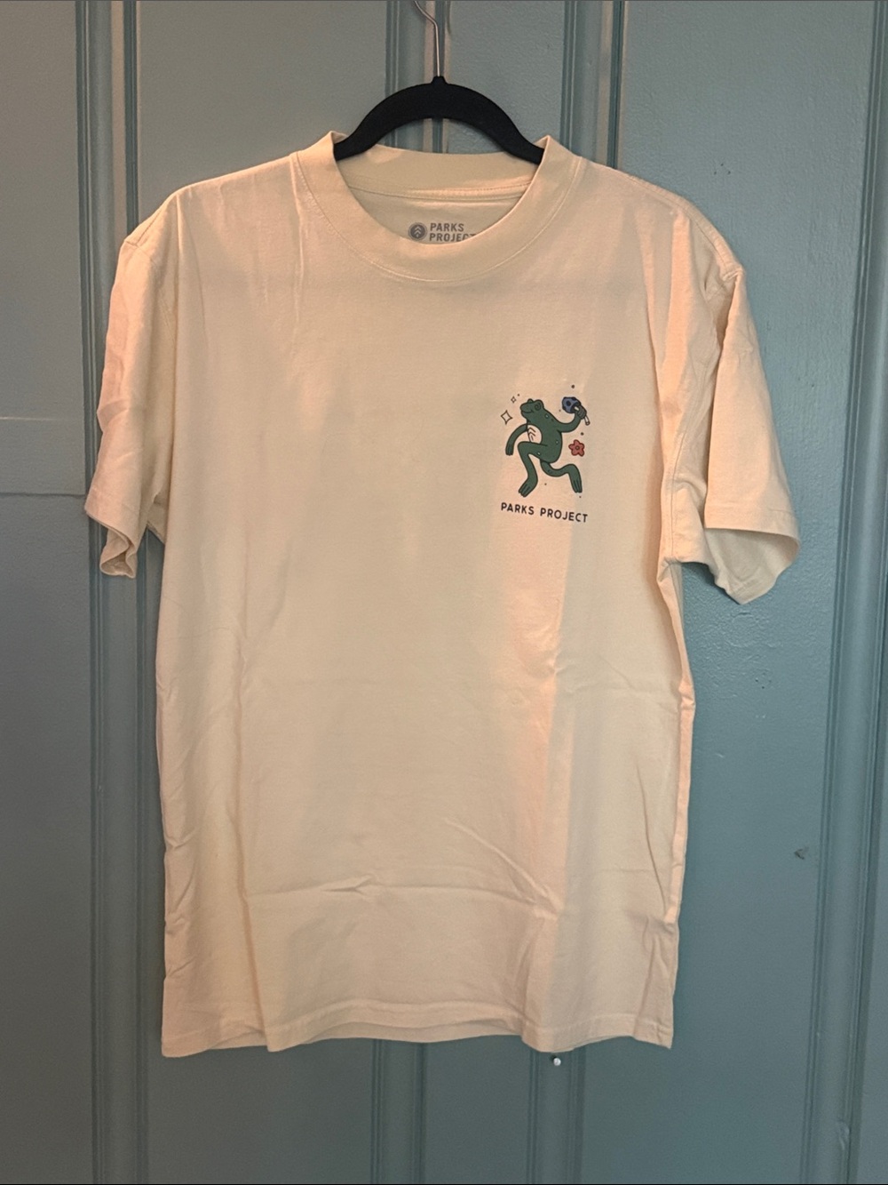 Parks Project Cream Short Sleeve Tee with Green Graphic